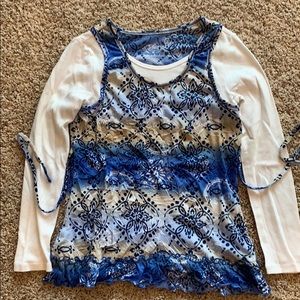 Justice printed long sleeve top